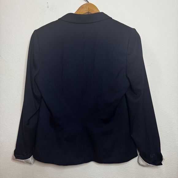 H&M Women’s Black One Button Blazer Jacket Size 8 Tailored Lined Business Casual - Picture 2 of 6